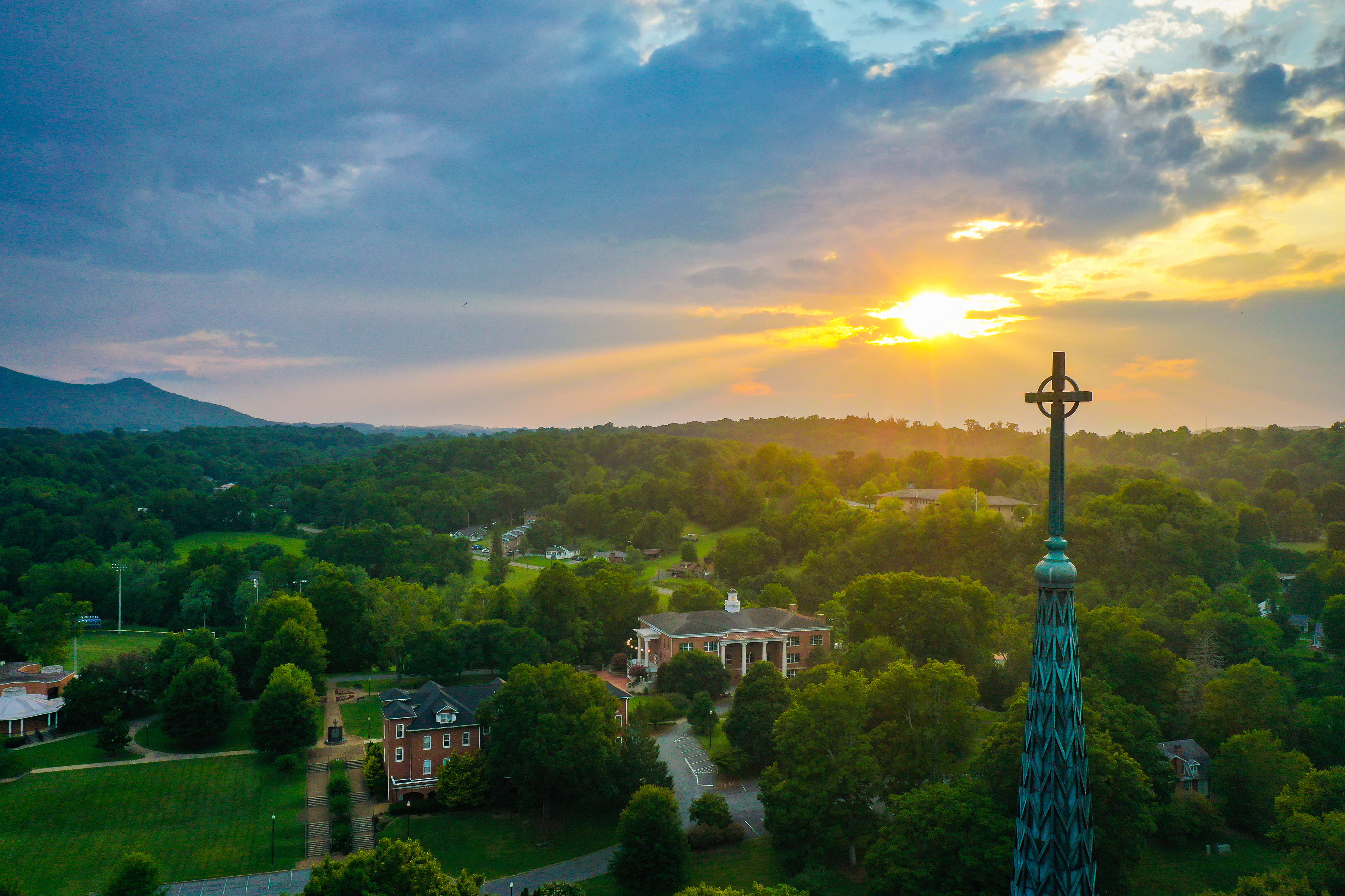 Seeger's Steeple infant of a yellow sunset