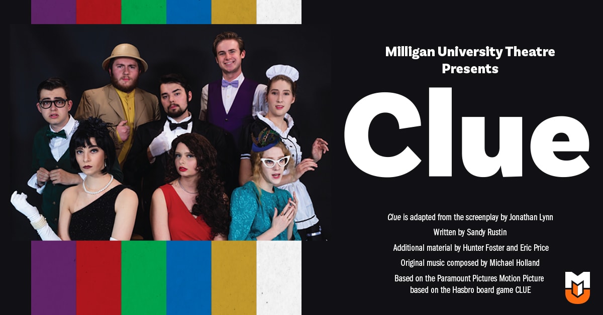 A Group photo of the cast of the 2022 production of Clue