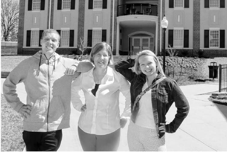 Tony Duncan/Johnson City Press L-R, Christian Brewer, junior; Kristal Dove, professor; and Courtney Blair, junior