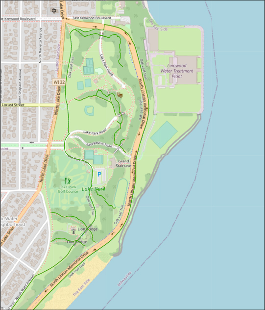 Lake Park Milwaukee Map Nature Trails