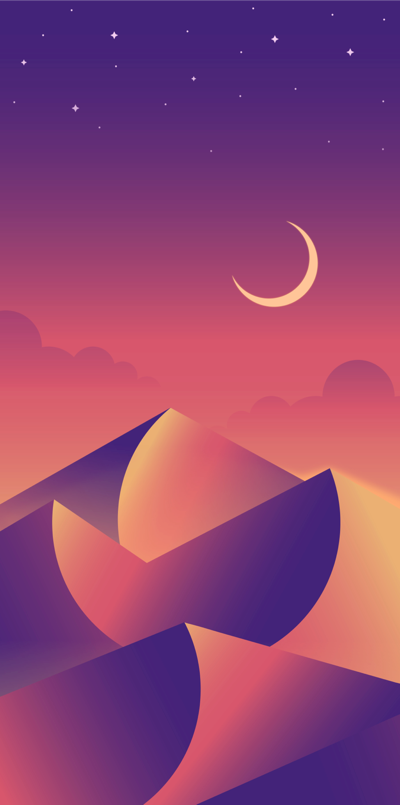 night desert illustration