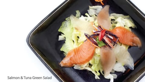 Salmon and Tuna Green Salad