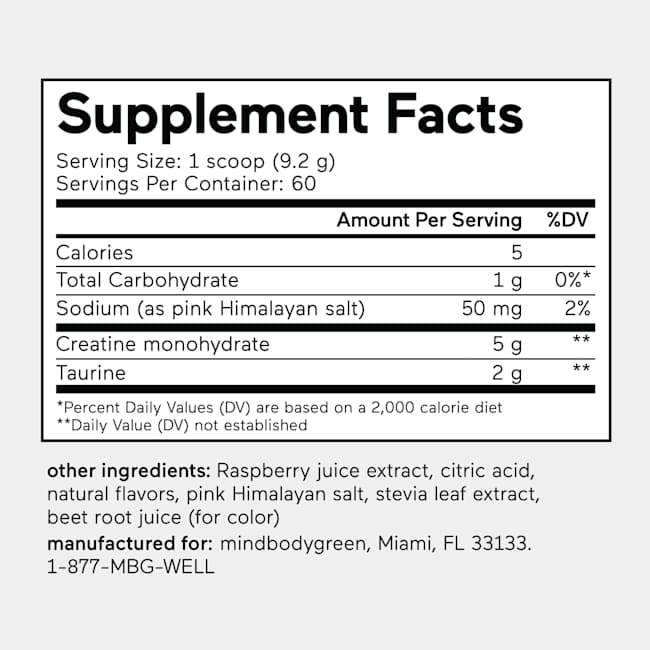 Raspberry Supplement Facts