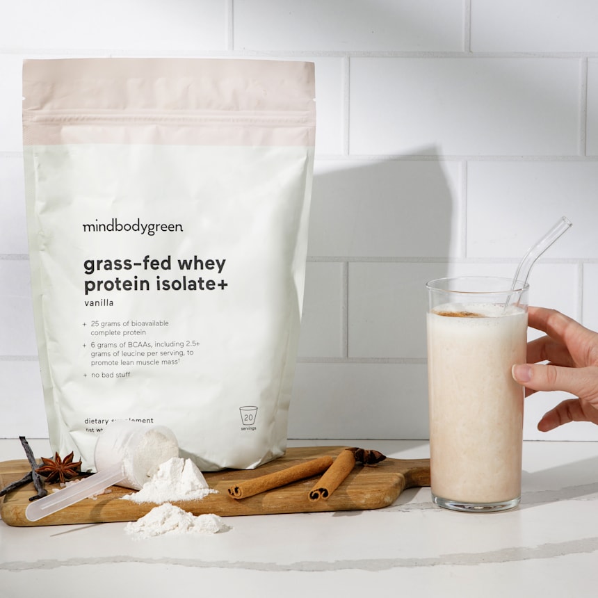 Shop grass-fed whey protein isolate+ with complete aminos