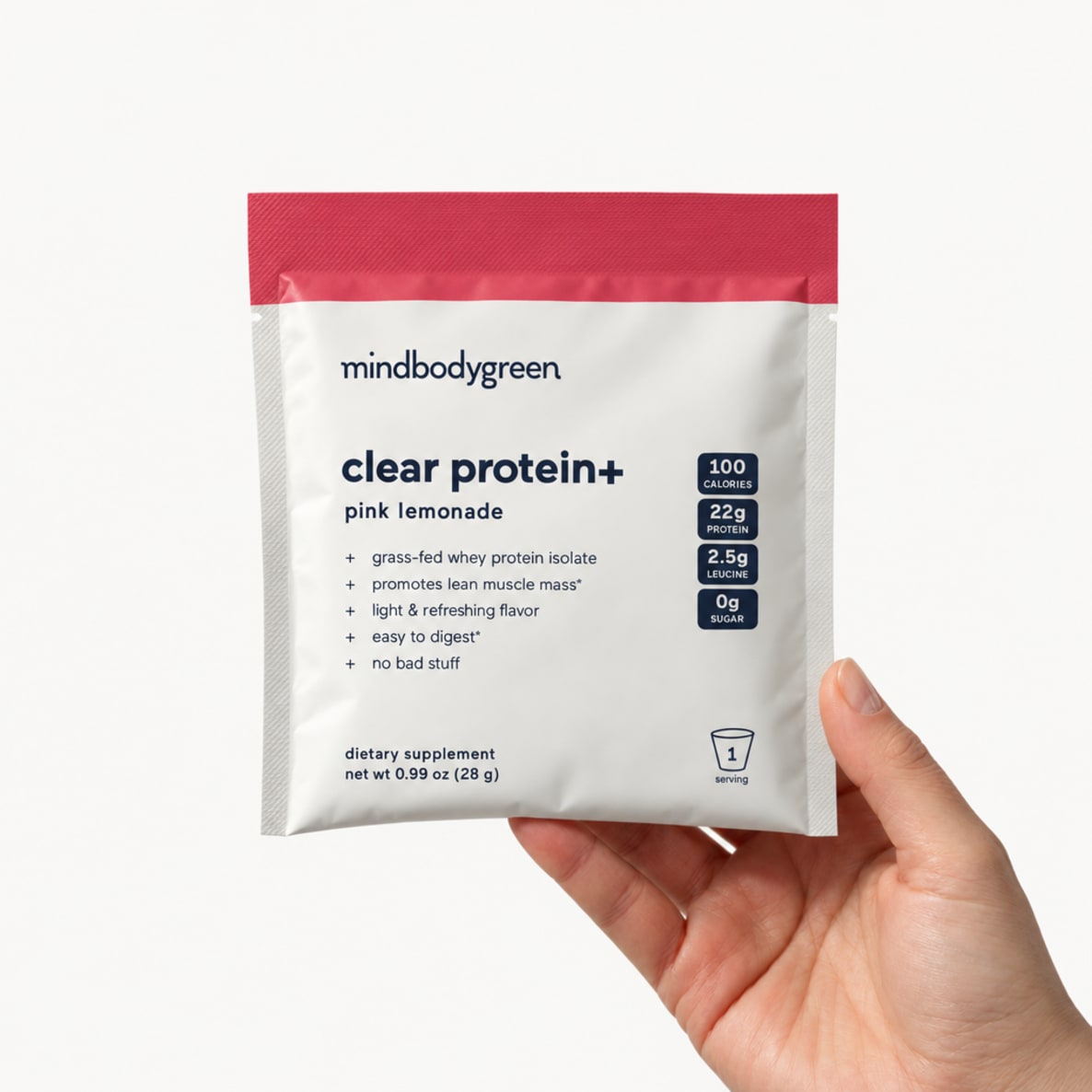 Clear whey protein isolate Pink Lemonade individual packet