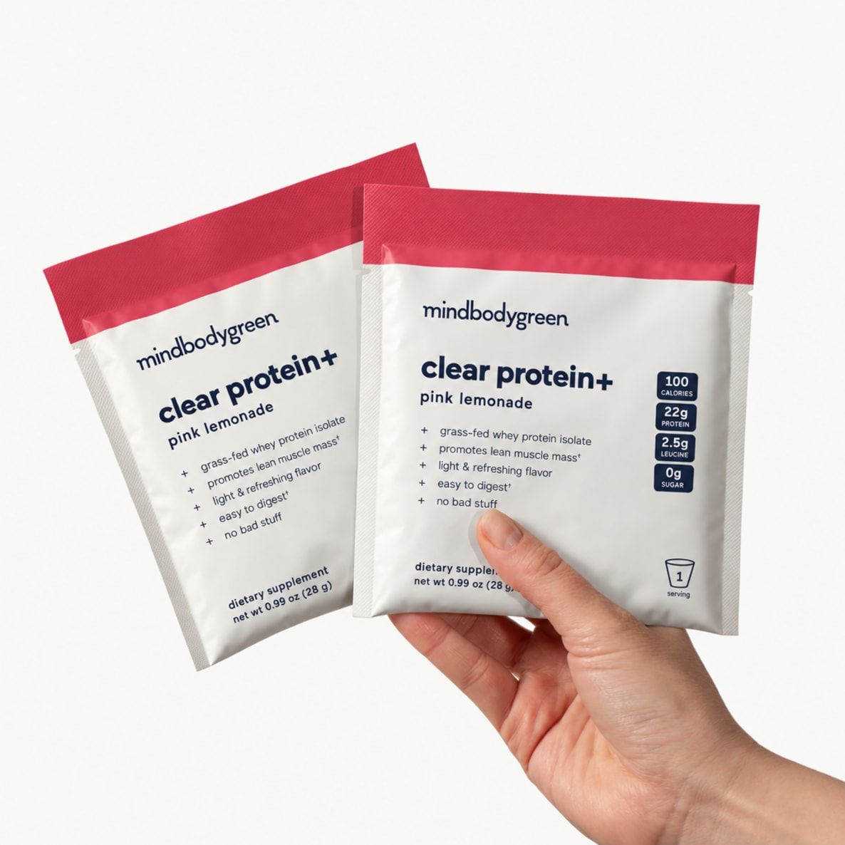 Clear whey protein isolate Pink Lemonade 10 travel packs