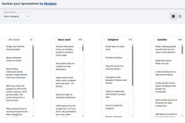 A screenshot of the landing page of the "Kanban your spreadsheet" web application