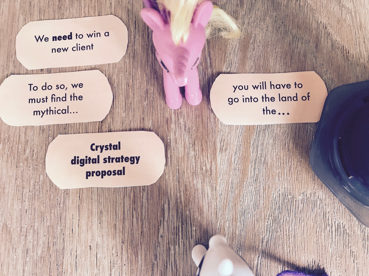 Jane tells Sophie of the crystal digital strategy proposal