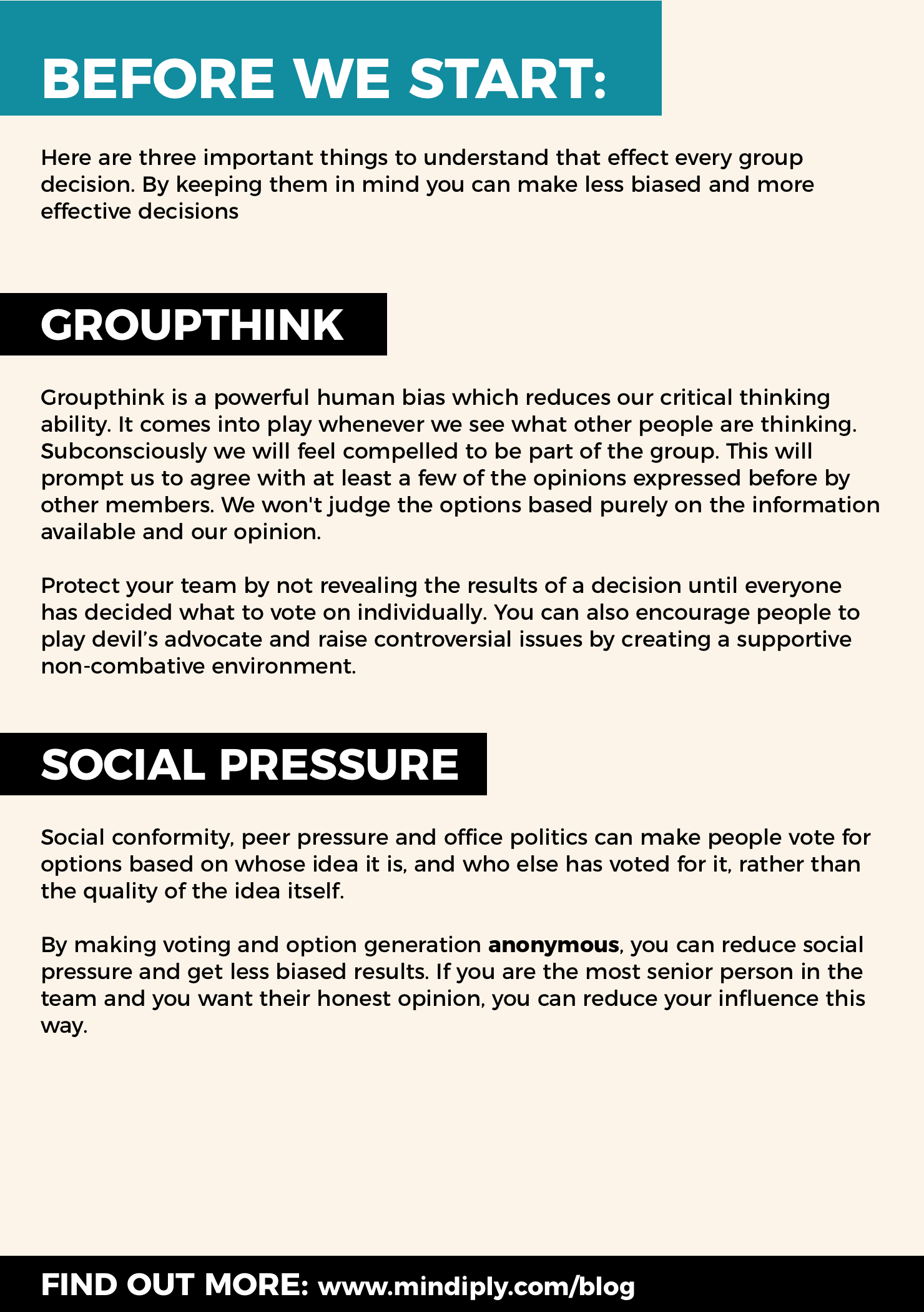 Decision making facts - page 1