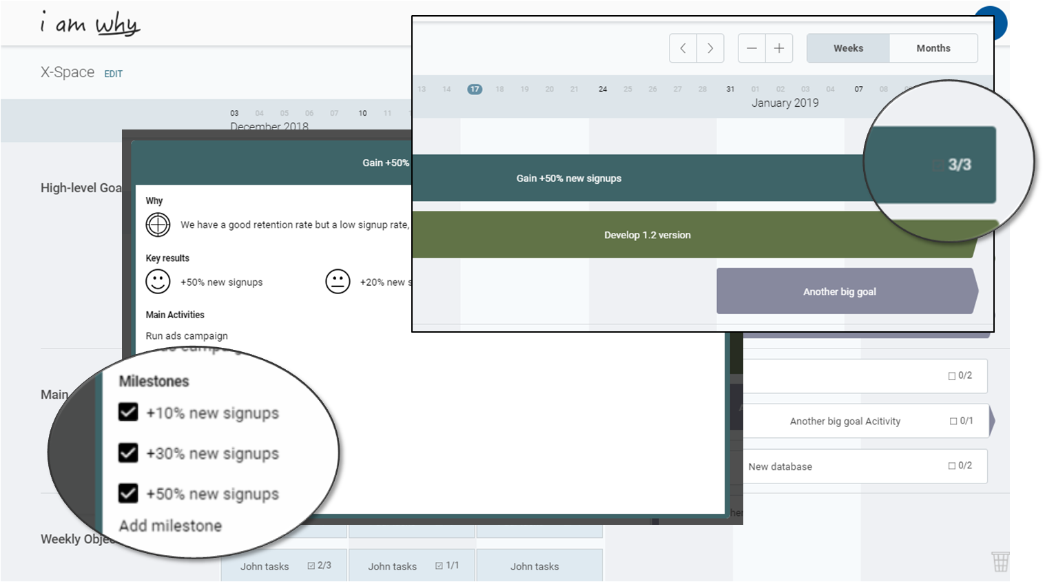 Tracking progress Gantt