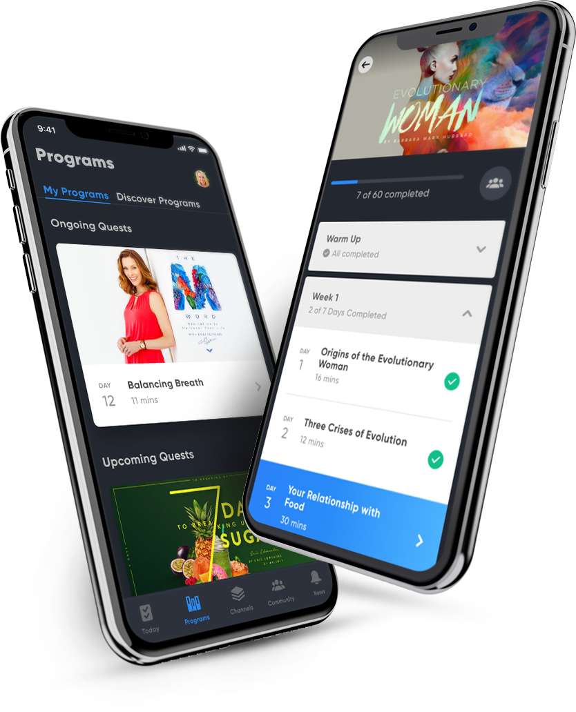 Screenshot of Mindvalley App, featuring the Program page and