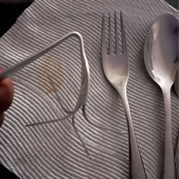 "Just finished watching the recording of the Spoonbending session and here is my first successful attempt (still in disbelief)"