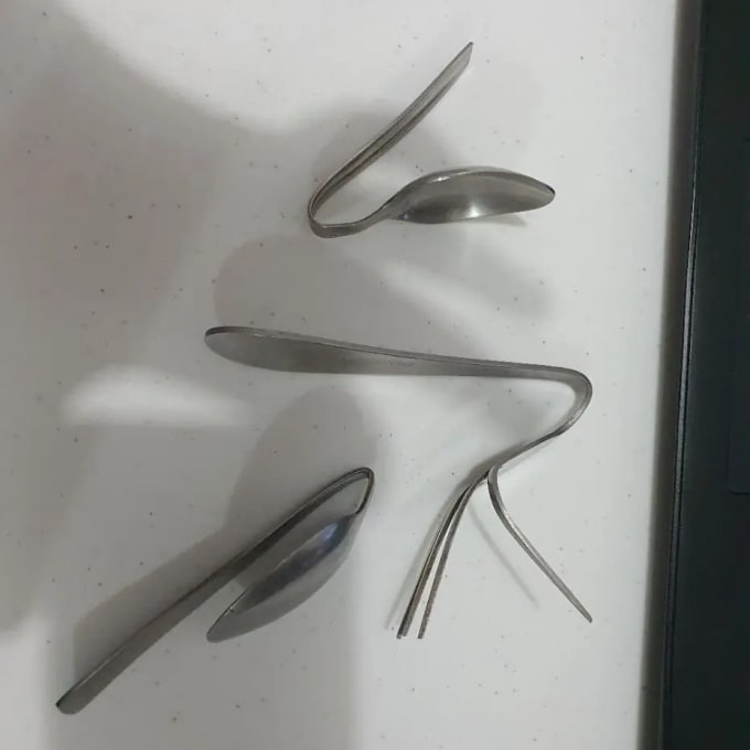 "Managed to bend 3"