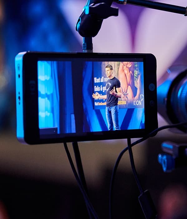 Camera pointing at Ben Greenfield