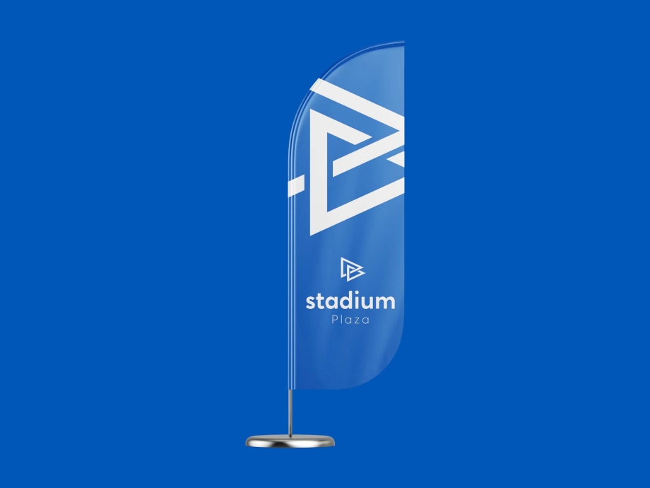 Stadium Plaza white sign