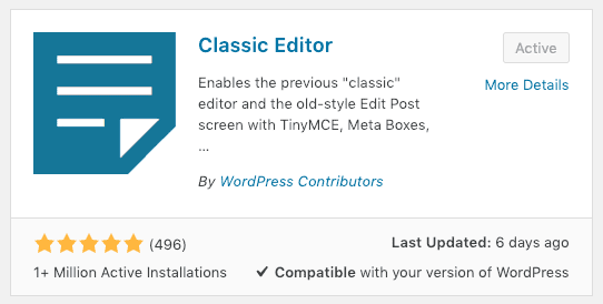 Install And Activate Classic Editor WordPress
