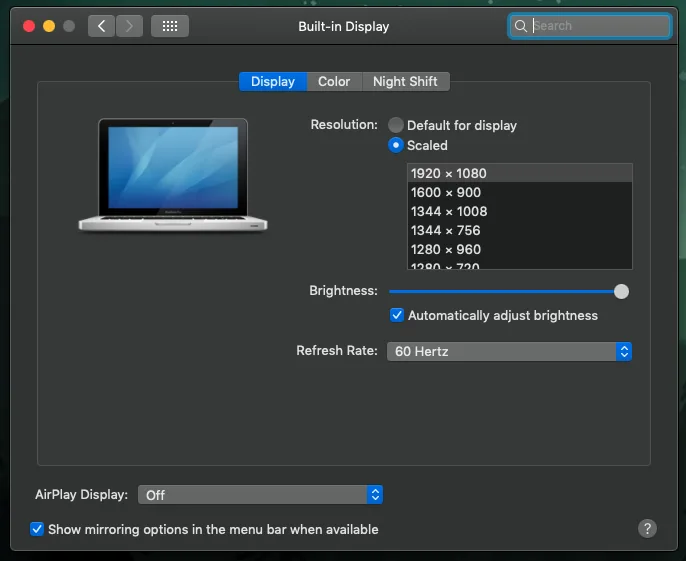 ThinkPad T530 Hackintosh Display Settings