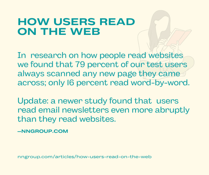 Website readability should be at the fo
