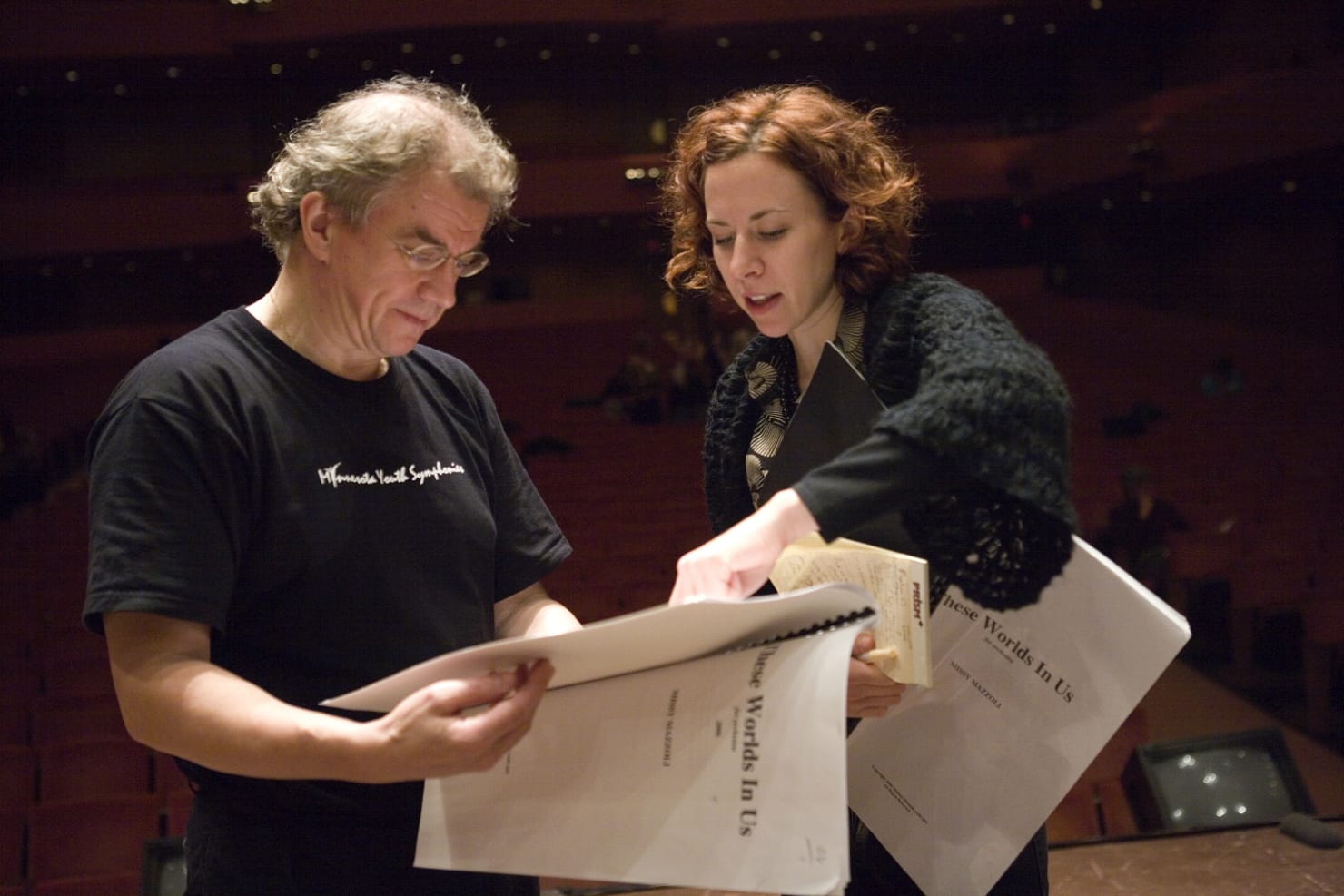 Osmo Vänskä working with composer Missy Mazzoli in advance of the first Future Classics concert in December 2006.