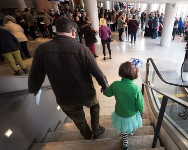 Family in Orchestra Hall Lobby