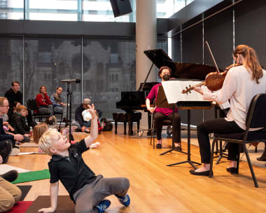 Sensory Friendly Concert musicians and audience