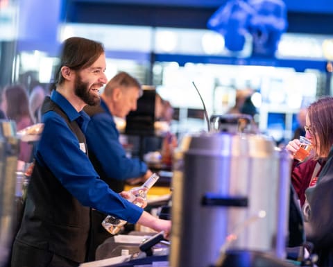 Smiling bartender