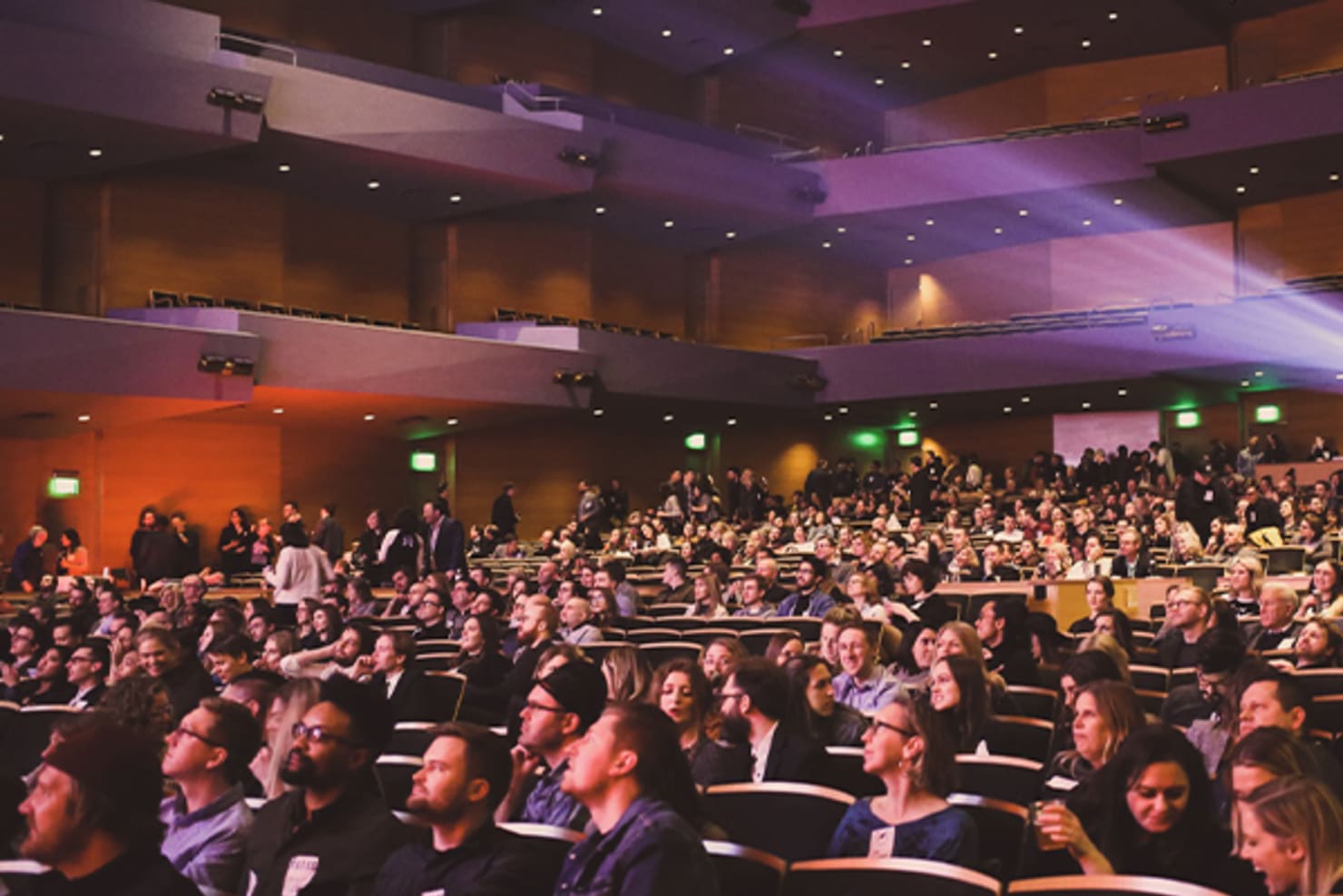 Audience watching a film at Orchestra Hall