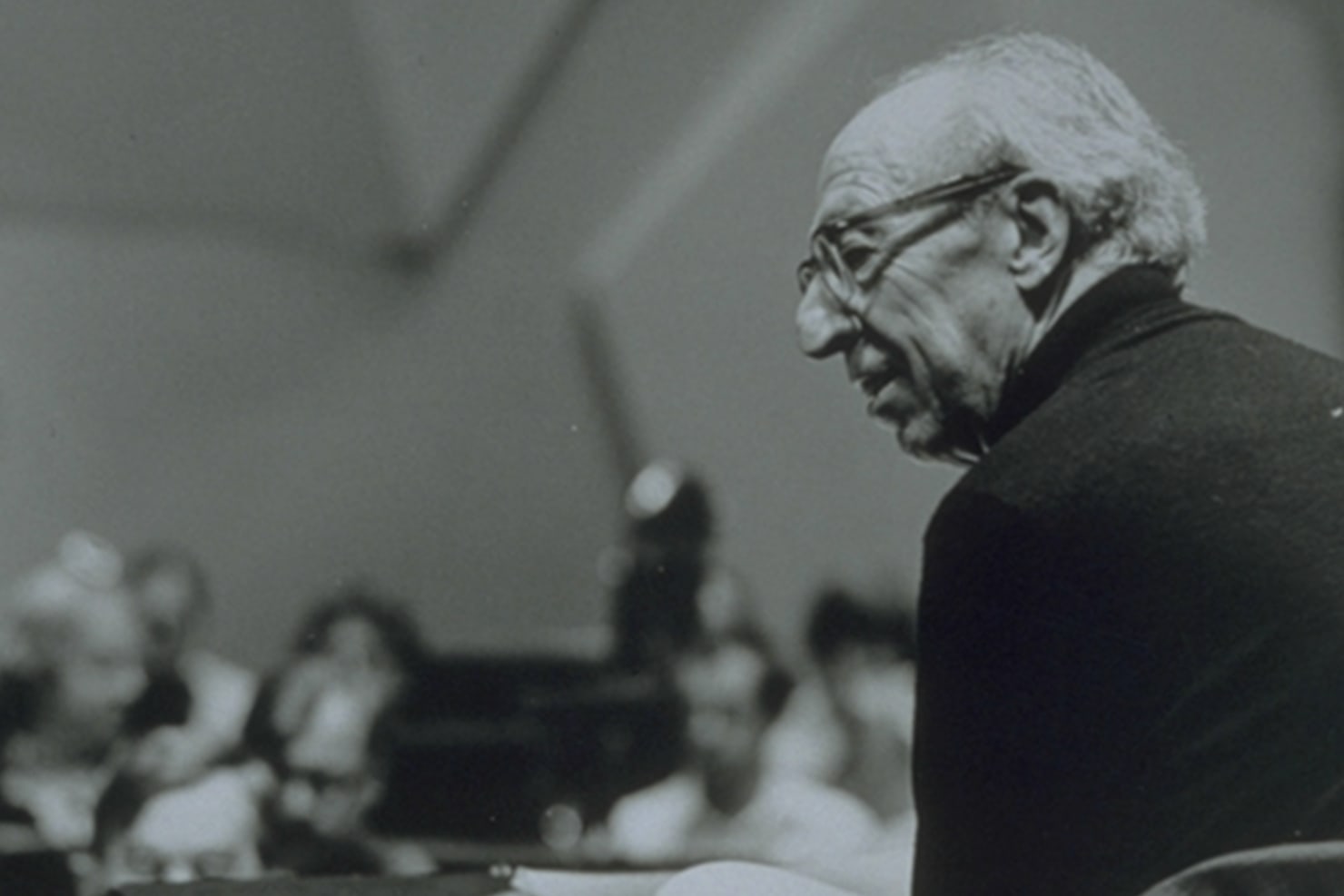 Aaron Copland leading a telecast