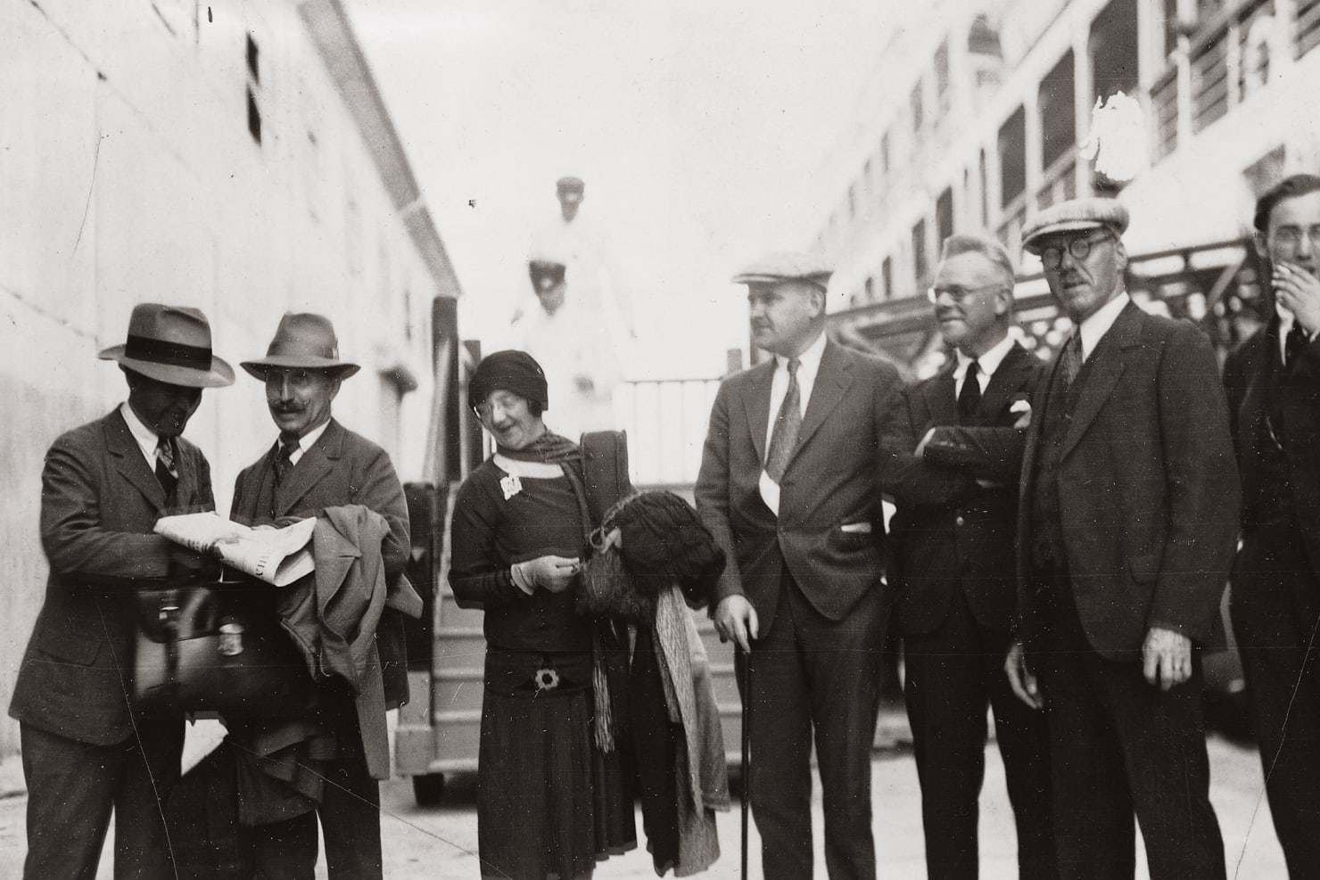 Group of musicians standing in Havana, Cuba in 1929