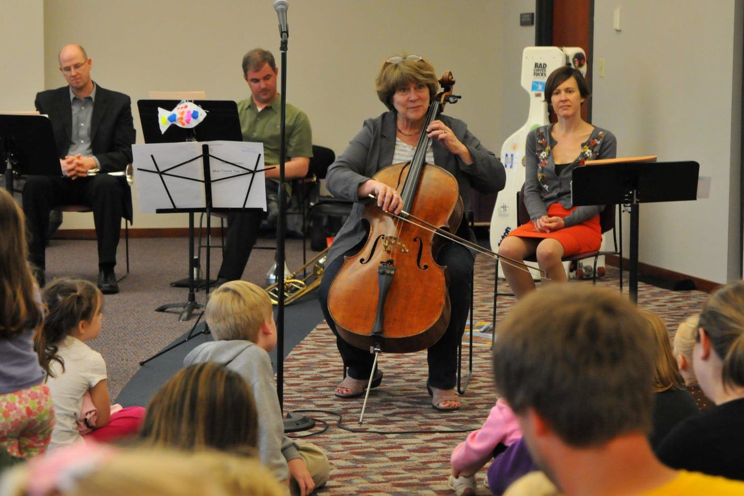 Marcia Peck at the Willmar Public Library in 2012 during the 2012 Common Chords tour