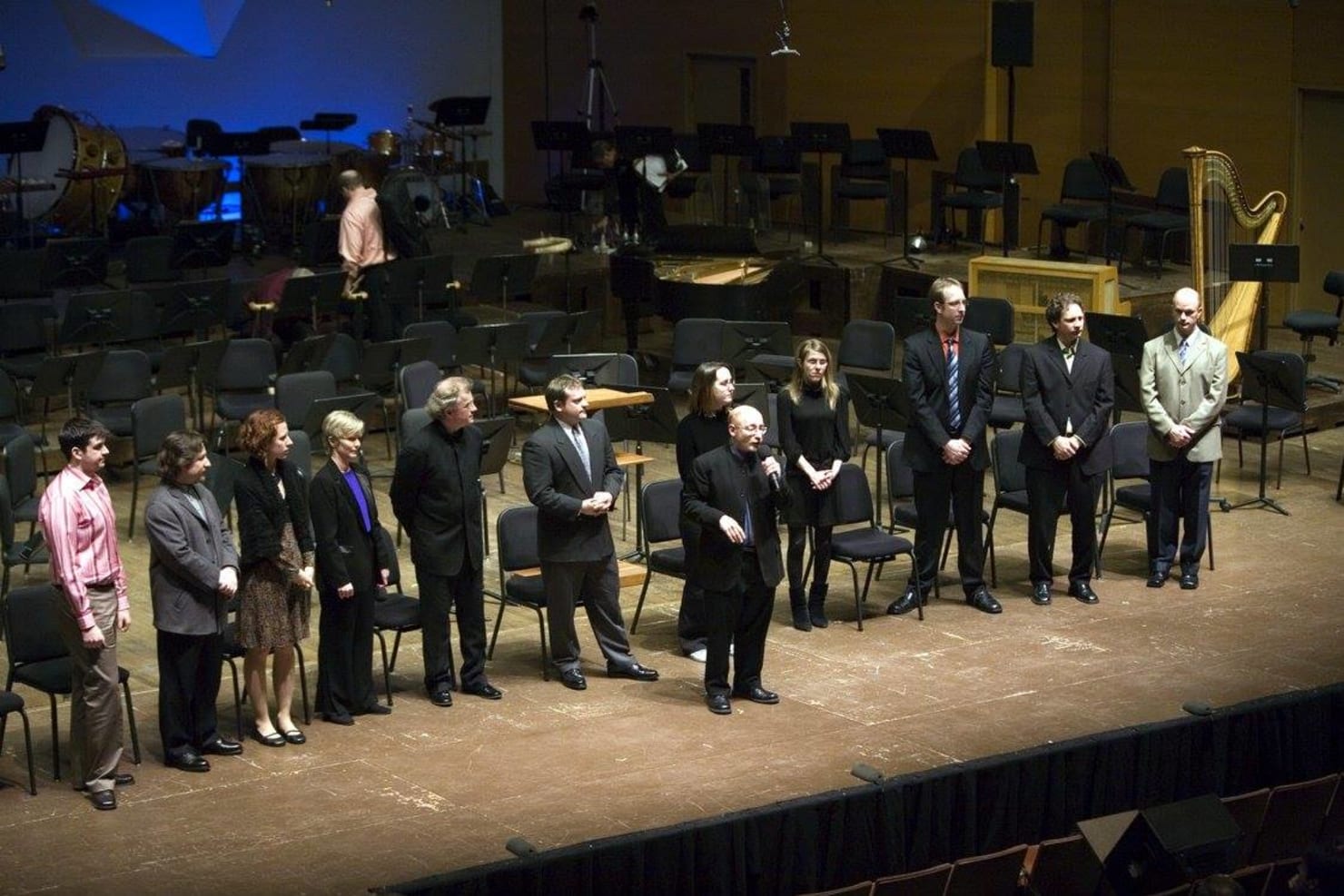 The sixth Composer Institute culminated in the first-ever Future Classics concert, with Osmo Vänskä conducting a public performance of music by the nine composer participants: Garrett Byrnes, Anna Clyne, Kurt Erickson, Stephen Gorbos, Missy Mazzoli, Ashley Nail, Alejandro Rutty, Dan Visconti and Gregg Wramage. Vänskä, the composers and Institute co-directors Aaron Jay Kernis and Beth Cowart took audience questions after the concert.