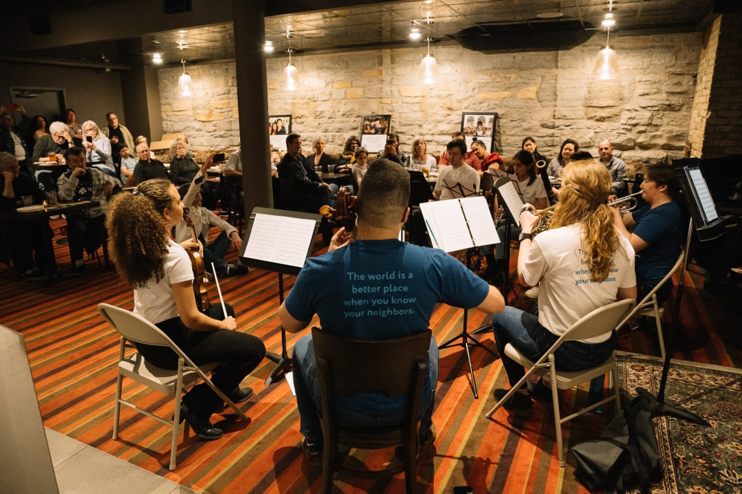 The CAYO ensemble performs for a packed house at MetroNOME Brewery in St. Paul. Photo: Nate Ryan