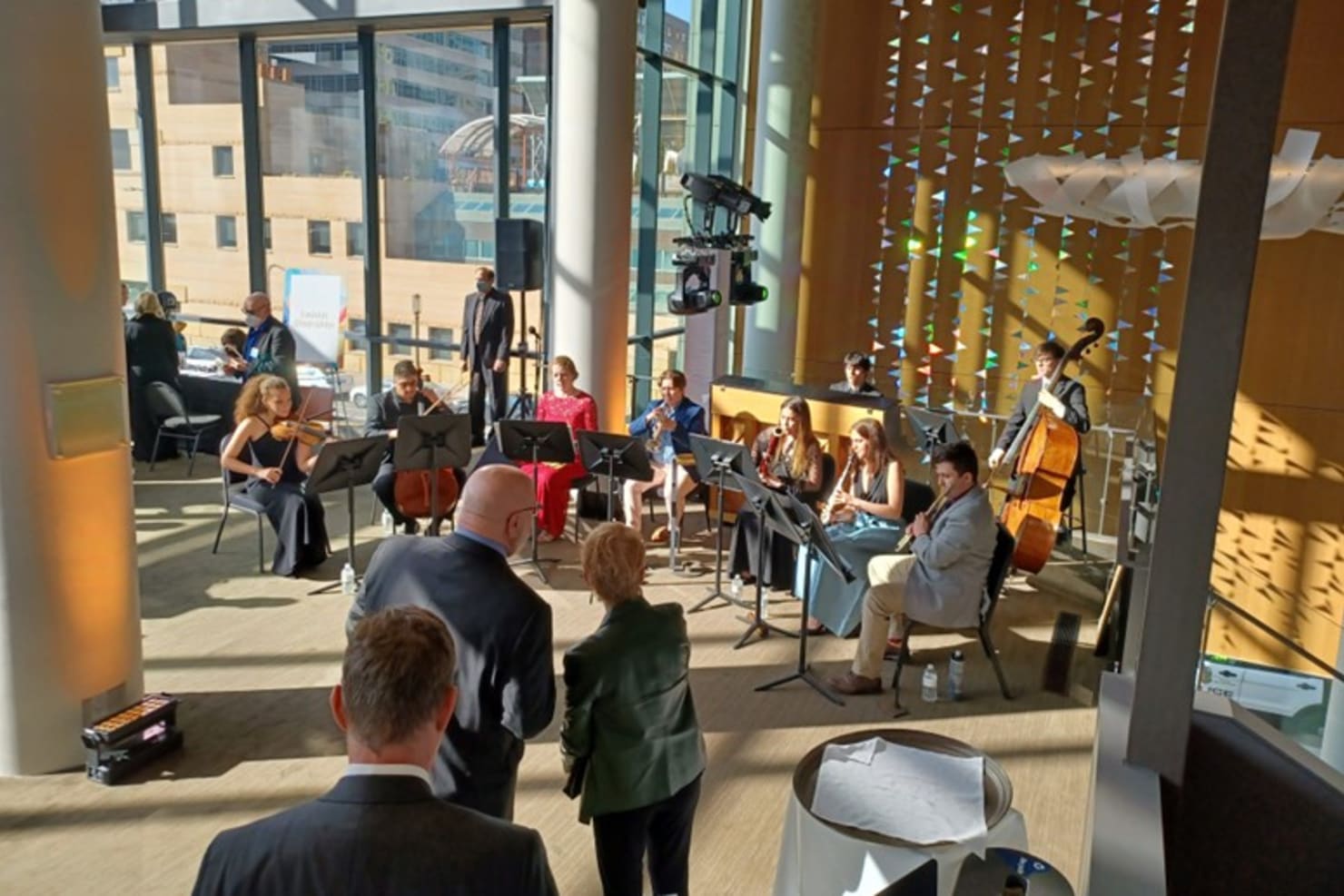 The CAYO ensemble performing as part of the Symphony Ball gala at Orchestra Hall.