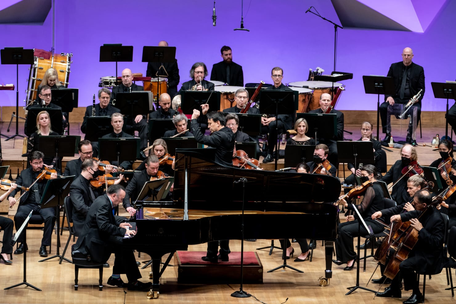 Jon Kimura Parker performing with the Minnesota Orchestar in July 2021.