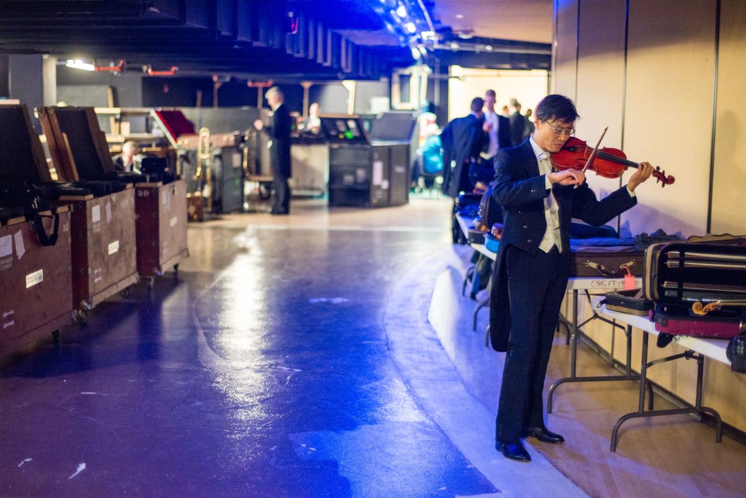 Taichi Chen backstage at the Arsht Center in Miami during the Minnesota Orchestra’s January 2017 Florida tour | Photo by Justin Namon