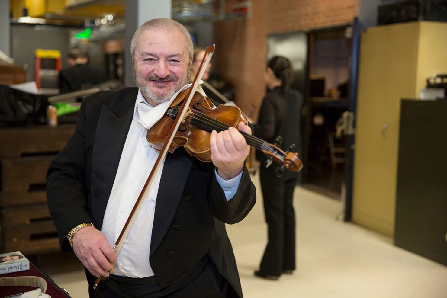 Rudolf Lekhter backstage at Orchestra Hall