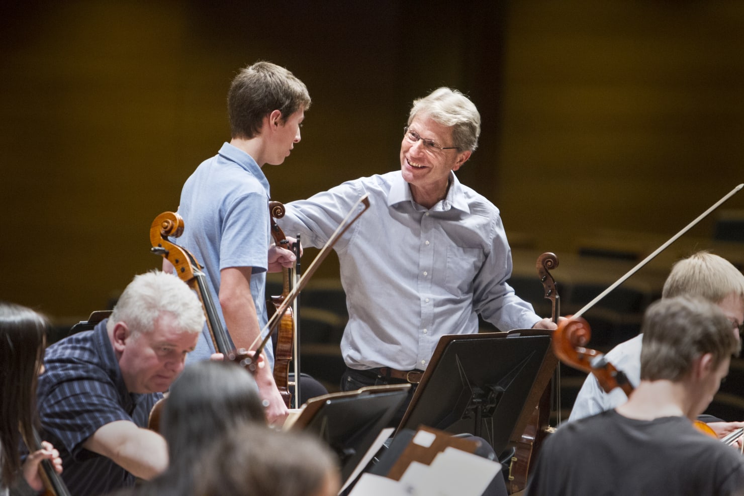 Richard Marshall with a MMEA All-State Orchestra student