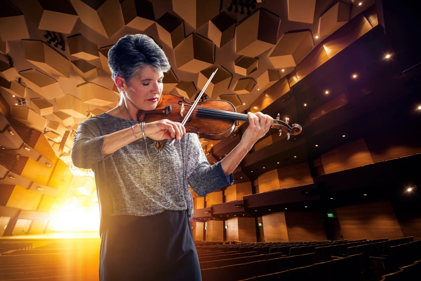 A promotional photo of Deborah Serafini at Orchestra Hall