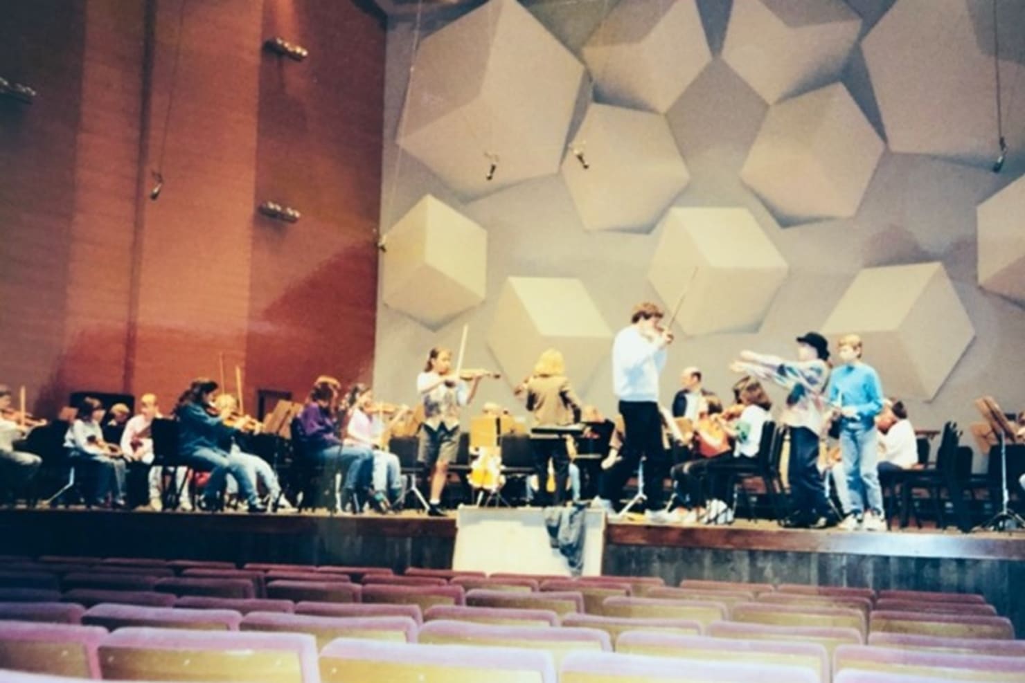 Minnesota Youth Symphonies students have rehearsal on Orchestra Hall stage