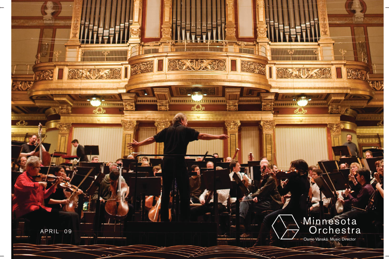 On a European tour, Osmo Vänskä and the Minnesota Orchestra rehearsing in the Vienna Musikverein.