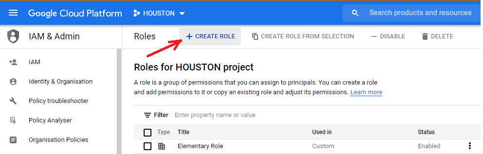 Create role