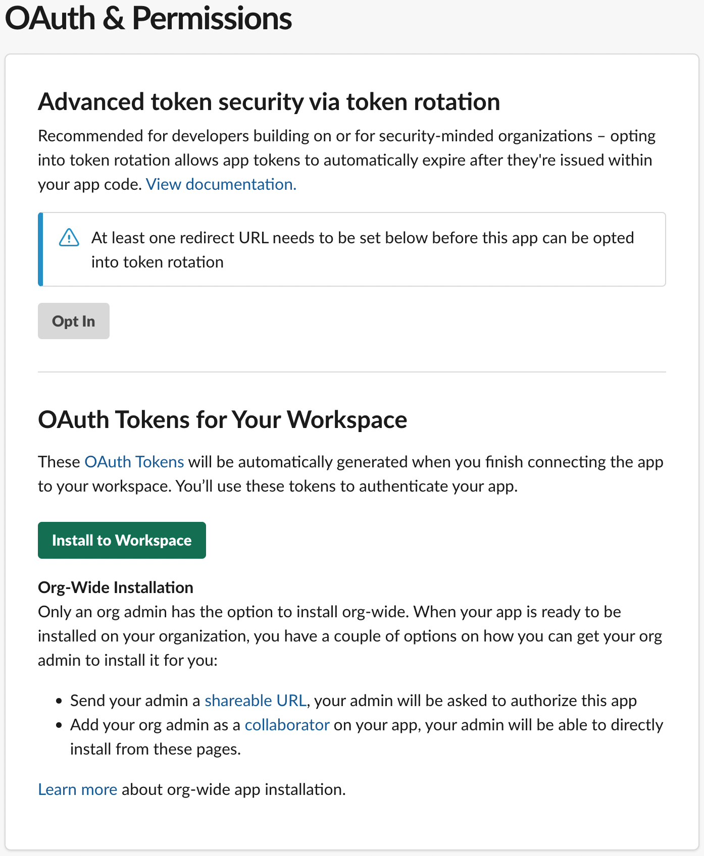 Slack OAuth