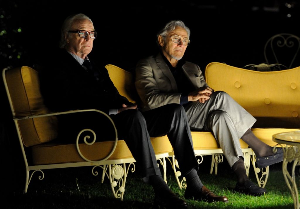 SET DEL FILM "LA GIOVINEZZA" DI PAOLO SORRENTINO. NELLA FOTO MICHAEL CAINE E HARVEY KEITEL. FOTO DI GIANNI FIORITO