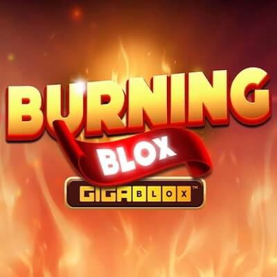 El logo de la slot Burning Blox Gigablox