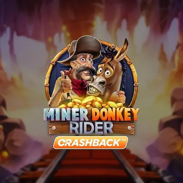 El logo de la slot Miner Donkey Rider Crashback