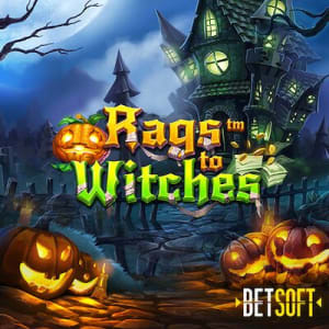 El logo de la Rags to Witches Maquina Tragamonedas