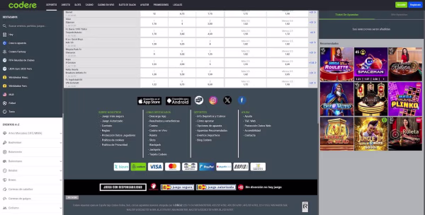 La seción apuestas de Codere Casa de Apuestas La seción apuestas de Codere Casa de Apuestas