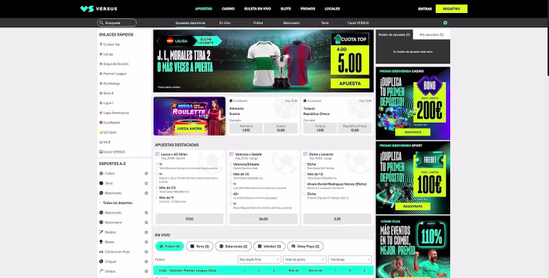 El sitio de Versus Casa de Apuestas