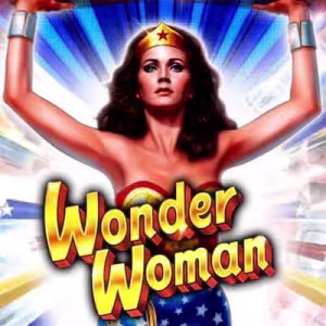 El logo de la Wonder Woman Bullets and Bracelets Tragaperras