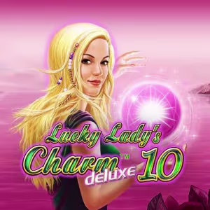 El logo de la Lucky Lady's Charm 10 Deluxe Tragaperras
